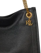 Lauren Ralph Lauren чанта дамска от кожа черна 431980173