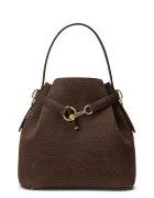Lauren Ralph Lauren чанта дамска от кожа кафява 431P18459