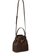 Lauren Ralph Lauren чанта дамска от кожа кафява 431P18459