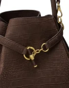Lauren Ralph Lauren чанта дамска от кожа кафява 431P18459