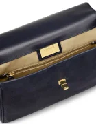 Lauren Ralph Lauren чанта дамска от велур тъмносиня 431P18421