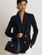 Lauren Ralph Lauren чанта дамска от велур тъмносиня 431P18421