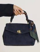 Lauren Ralph Lauren чанта дамска от велур тъмносиня 431P18421