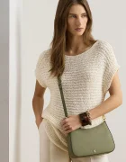 Lauren Ralph Lauren чанта тип хобо дамска от кожа зелена 431883768