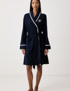 Lauren Ralph Lauren халат дамски от памук тъмносин ILN42568