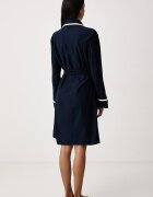 Lauren Ralph Lauren халат дамски от памук тъмносин ILN42568
