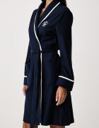 Lauren Ralph Lauren халат дамски от памук тъмносин ILN42568