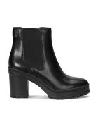 Lauren Ralph Lauren Кожени боти челси Cailie в черно с дебел ток 802937825001