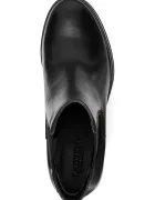 Lauren Ralph Lauren Кожени боти челси Cailie в черно с дебел ток 802937825001