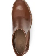 Lauren Ralph Lauren Кожени боти челси Cailie в кафяво с дебел ток 802937825002