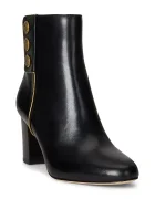 Lauren Ralph Lauren Кожени боти Kenndi Bt Hl в черно с дебел ток 802980065001