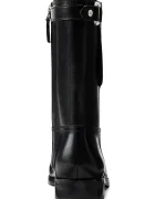 Lauren Ralph Lauren Кожени боти Tasha Mid в черно с равна подметка 802P06251001
