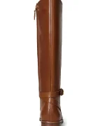 Lauren Ralph Lauren Кожени ботуши Brooke Tll 2 в кафяво с равна подметка 802974383001
