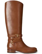 Lauren Ralph Lauren Кожени ботуши Collins Tll в кафяво с равна подметка 802974384001