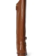 Lauren Ralph Lauren Кожени ботуши Collins Tll в кафяво с равна подметка 802974384001