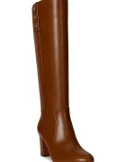 Lauren Ralph Lauren Кожени ботуши Kenndi Tl Hl в кафяво с дебел ток 802977889001