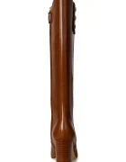 Lauren Ralph Lauren Кожени ботуши Kenndi Tl Hl в кафяво с дебел ток 802977889001