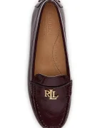 Lauren Ralph Lauren Кожени мокасини Barnsbury в бордо с равна подметка 802P04390002