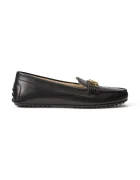 Lauren Ralph Lauren Кожени мокасини Barnsbury в черно с равна подметка 802P09040001
