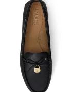 Lauren Ralph Lauren Кожени мокасини Wylie в черно с равна подметка 802967751001