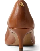 Lauren Ralph Lauren Кожени обувки с тънък ток Adrienne в кафяво с нисък ток 802P09030002