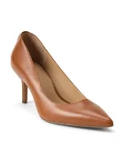 Lauren Ralph Lauren Кожени обувки с тънък ток Lanette в кафяво 802P09031002