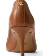 Lauren Ralph Lauren Кожени обувки с тънък ток Lanette в кафяво 802P09031002