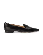 Lauren Ralph Lauren мокасини дамски от кожа Audri Loafer черни 802P16900001