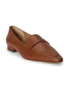 Lauren Ralph Lauren мокасини дамски от кожа Audri Loafer кафяви 802P22361001