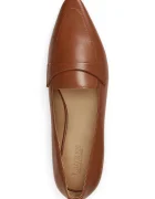 Lauren Ralph Lauren мокасини дамски от кожа Audri Loafer кафяви 802P22361001