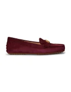 Lauren Ralph Lauren мокасини дамски от велур Barnsbury бордо 802821629037
