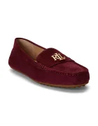 Lauren Ralph Lauren мокасини дамски от велур Barnsbury бордо 802821629037