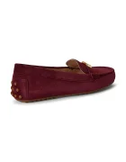 Lauren Ralph Lauren мокасини дамски от велур Barnsbury бордо 802821629037