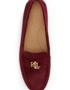 Lauren Ralph Lauren мокасини дамски от велур Barnsbury бордо 802821629037