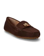 Lauren Ralph Lauren мокасини дамски от велур Barnsbury кафяви 802821629038