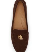 Lauren Ralph Lauren мокасини дамски от велур Barnsbury кафяви 802821629038