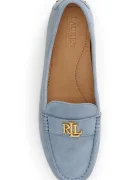 Lauren Ralph Lauren мокасини дамски от велур Barnsbury сини 802821629034