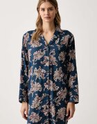 Lauren Ralph Lauren нощница дамска с памук тъмносиня ILN32529