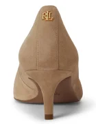 Lauren Ralph Lauren обувки с ток от велур Adrienne бежови 802755524014