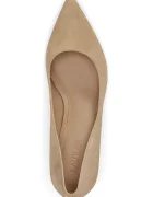 Lauren Ralph Lauren обувки с ток от велур Adrienne бежови 802755524014