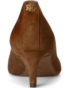 Lauren Ralph Lauren обувки с ток от велур Adrienne кафяви 802755524013