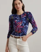 Lauren Ralph Lauren Памучна блуза с дълги ръкави