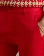 Lauren Ralph Lauren панталон дамски от памук червен със стандартна талия 200811955