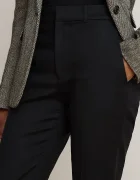 Lauren Ralph Lauren панталон slim fit дамски от памук с еластан черен с висока талия 200P14610
