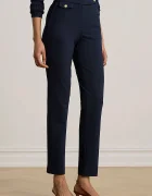Lauren Ralph Lauren панталон slim fit дамски с вискоза тъмносин 200B22288