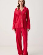 Lauren Ralph Lauren пижама от две части дамска с памук червена ILN92561F