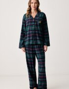 Lauren Ralph Lauren пижама от две части дамска с памук зелена ILN92551F