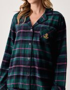 Lauren Ralph Lauren пижама от две части дамска с памук зелена ILN92551F