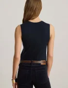 Lauren Ralph Lauren поло дамско с добавена коприна тъмносиньо 200P14537