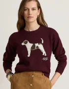 Lauren Ralph Lauren пуловер дамски от памук бордо 200B27844